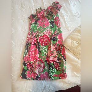 Lilly Pulitzer one shoulder whinnie dress vintage